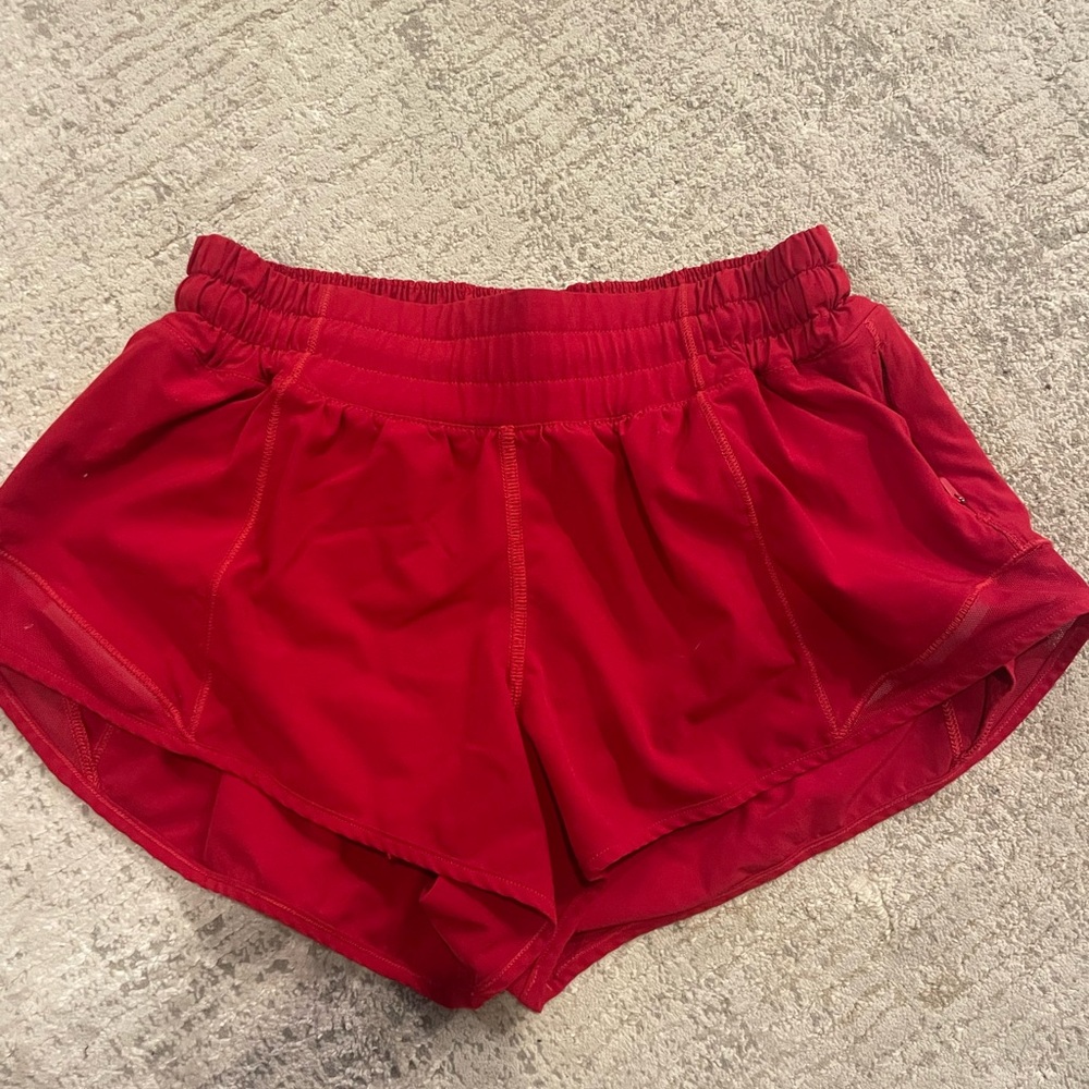 Women's Red Athletic Shorts